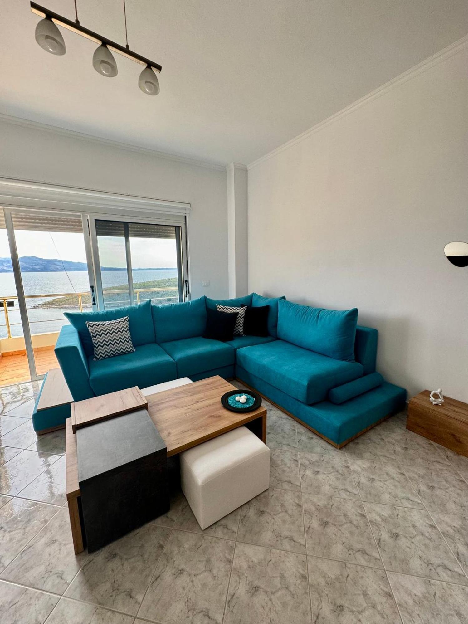 Comfy Blue Sarande Appartement Buitenkant foto